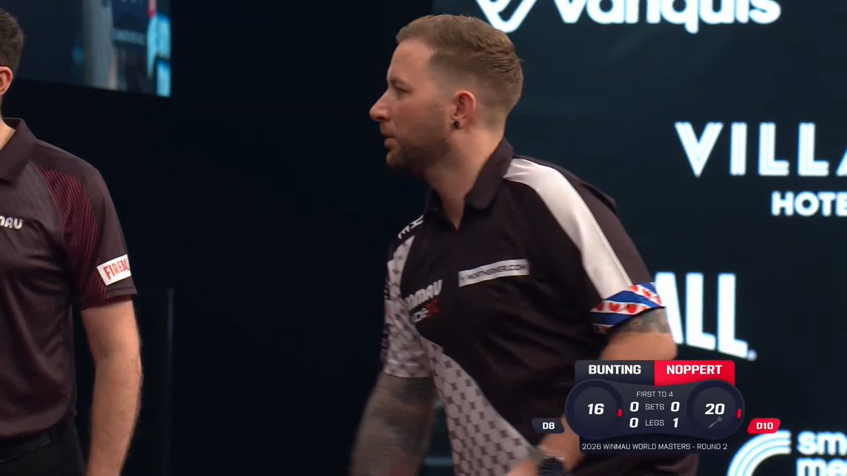 FIRST BLOOD TO NOPPERT! Danny Noppert averages 107 to secure the opening set without reply against Stephen Bunting! 📺 #WinmauWorldMasters | R2