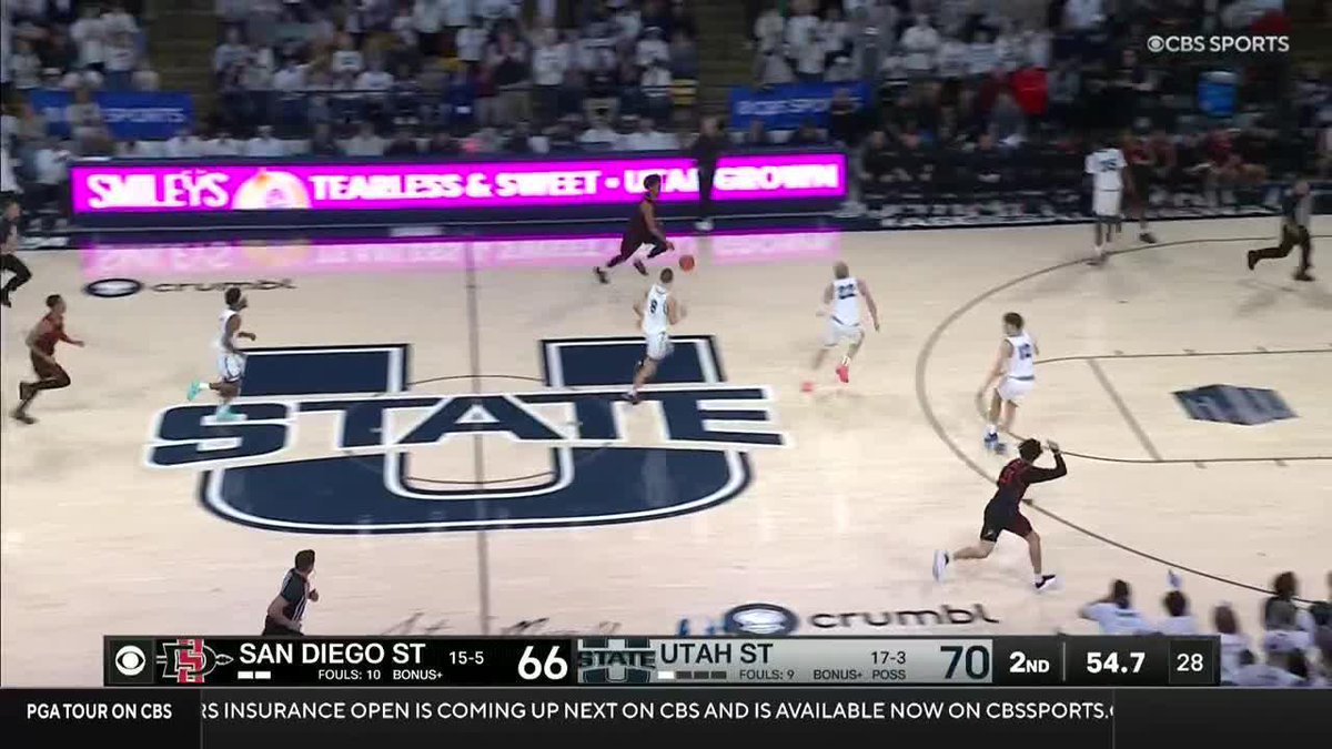 Drake Allen with a KILLER crossover 😮‍💨 USU Men's Hoops