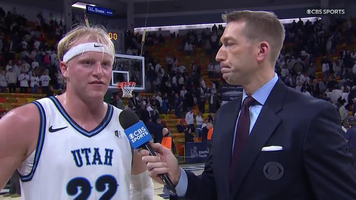 "We have the best fans in the country... You can hear them chanting my name right now." 🤣 Robbie Hummel caught up with Karson Templin after the big USU Men's Hoops win.