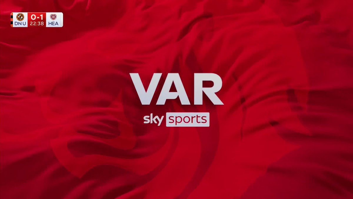 🟥 𝐑𝐄𝐃 𝐂𝐀𝐑𝐃! Amar Fatah is sent off against Hearts after a VAR review and Dundee United are down to 10! 🖥️