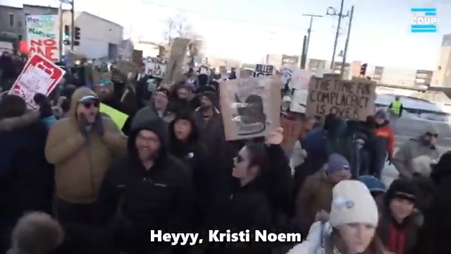 "Heeeeeeeey Kristi Noem. I want to know, why you're such a c*nt!” -Minneapolis ICE protesters break into song in during an ICE OUT protest. LIVE NOW ⬇️