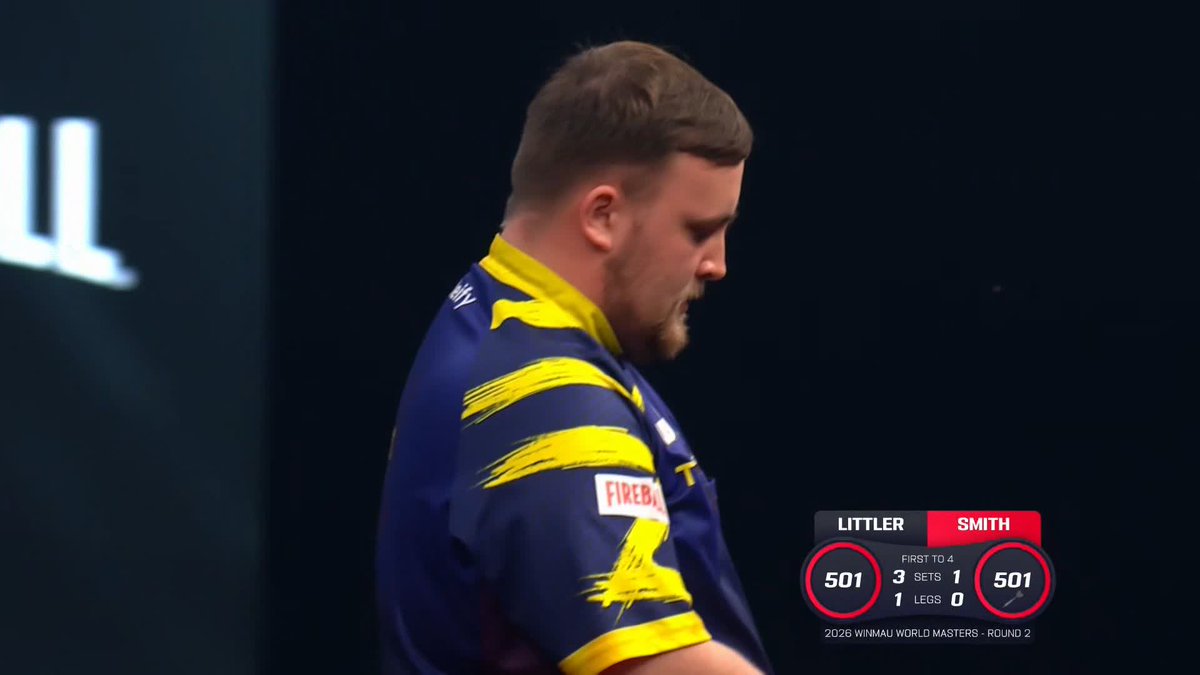 LITTLER ONE AWAY! 120 checkout from the World Champ! Littler fires in his first ton-plus finish of the match to move to the brink of a place in the quarter-finals! 📺 #WinmauWorldMasters | R2