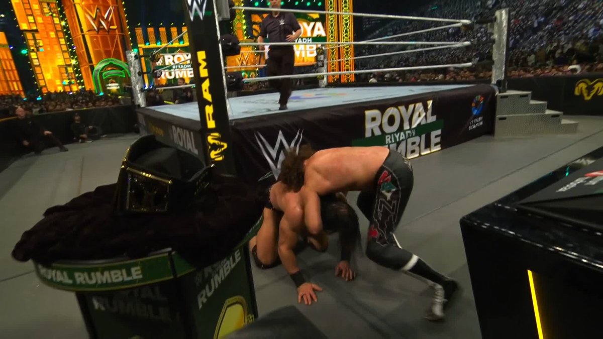 THROUGH THE TABLE!! 😱 Watch Royal Rumble LIVE on the ESPN app: