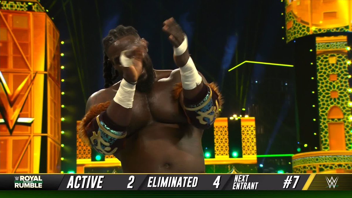 The Men's Royal Rumble Match is light work for Oba Femi wwe! 😮‍💨
