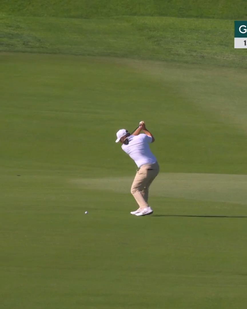 Chris Gotterup hit driver off the deck from 287 yards out This was the result