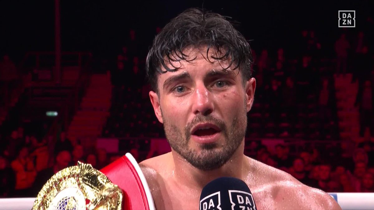 Newly crowned world champion Josh Kelly's reaction to a stunning win... #MurtazalievKelly | Live on DAZN NOW โช๏ธ