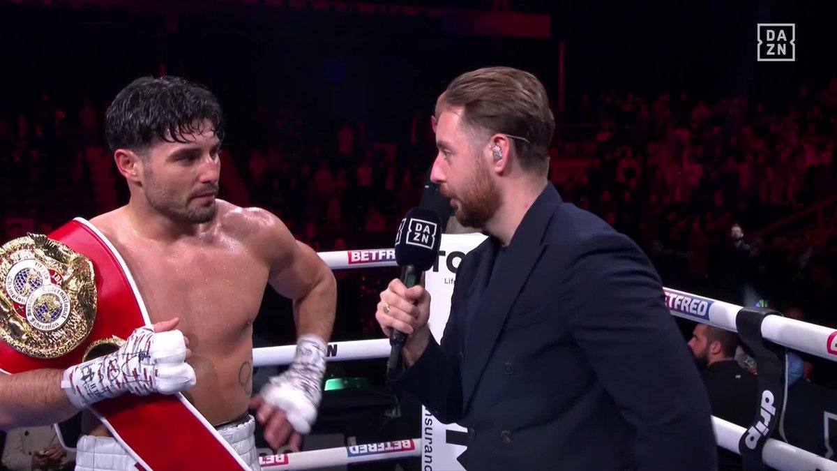 An emotional Adam Booth with Jamie Ward 🎤 #MurtazalievKelly | Live on DAZN NOW ▪️