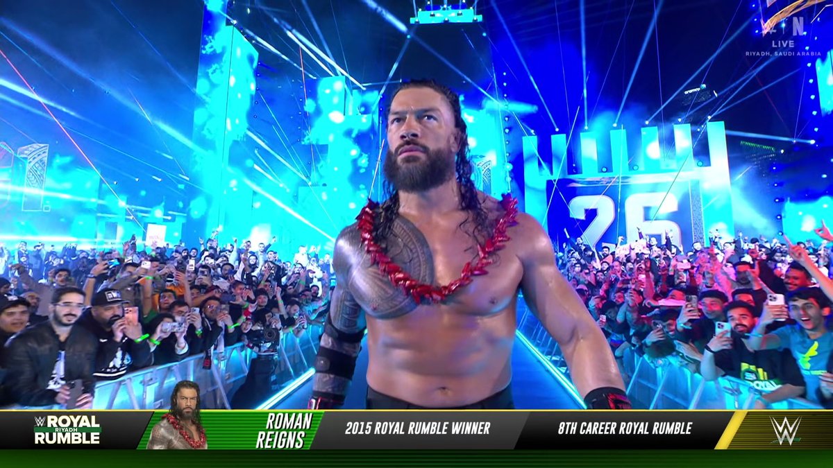 ROMAN REIGNS HAS ARRIVED AT THE ROYAL RUMBLE. #RoyalRumble