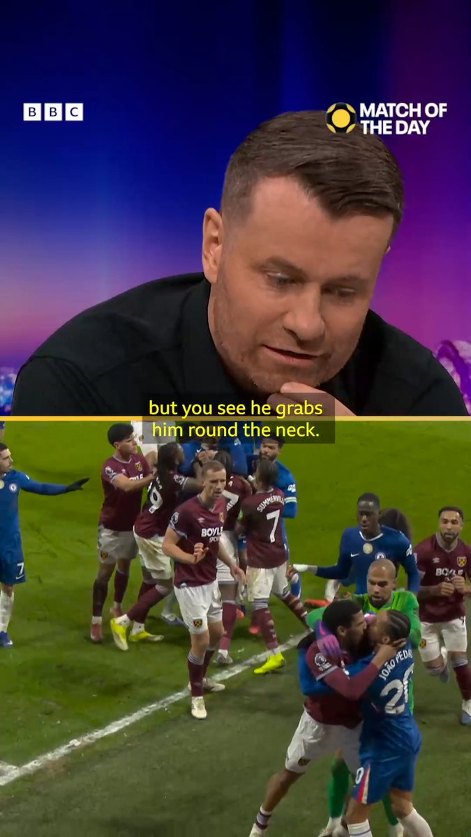 After losing their lead against Chelsea, a few West Ham players lost their heads at the end of the game too 😡