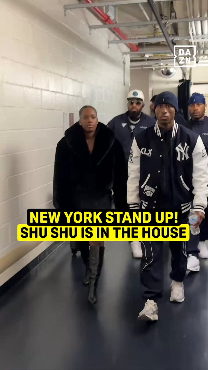 NY Yankees fit for Shu Shu as he walks in 🗽 🎟️ Buy RING 6 NOW HERE --> #RING6 | Teofimo Lopez vs Shakur Stevenson | LIVE NOW | Exclusively on DAZN | @RingMagazine