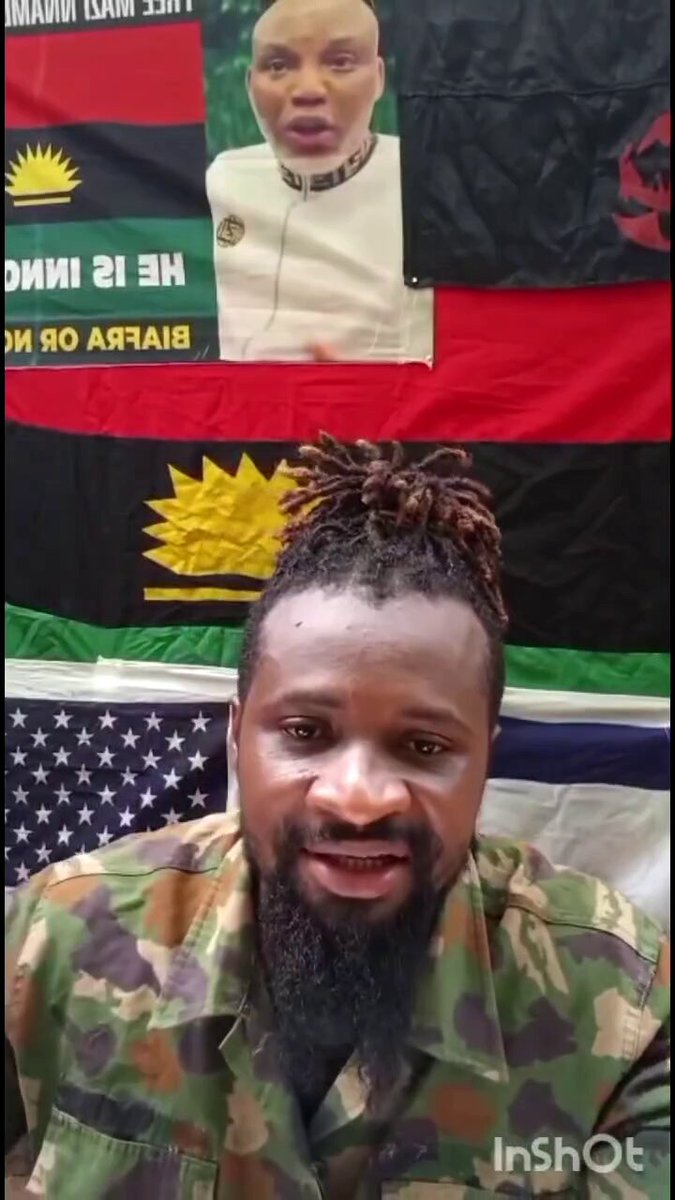 BREAKING 🚨 Major. Gen. Gentle De Yahoo🎖️ Sends a strong warning to the Nigeria terrorist state and their errand slave Mr Charles Soludo. #Biafrans can't be intimidated #MondaySitAthomeContinues #FreeMaziNnamdiKanu✊ God bless DEFENSE HEADQUARTERS BIAFRA LIBERATION FORCES #BDF 🎖️