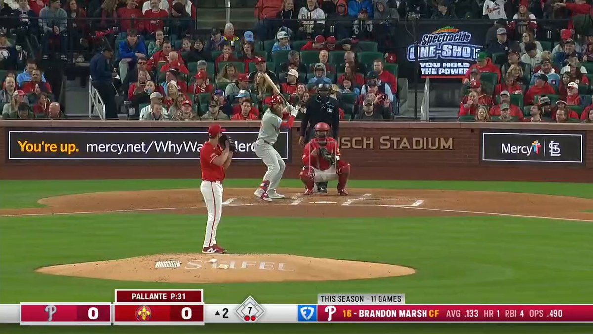 Just thinking about the time when Pedro Pages had to play second base because Masyn Winn got hurt, and we didn't have a backup shortstop. April 11th was also the beginning of Yohel's Pozo's breakout. Oh, and groundball specialist Andre Pallante was on the mound #STLCards