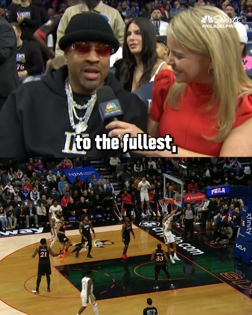 "Just a beautiful feeling." 🥹 Amy Fadool catches up with Allen Iverson as he reminisces on his time as a Sixer.
