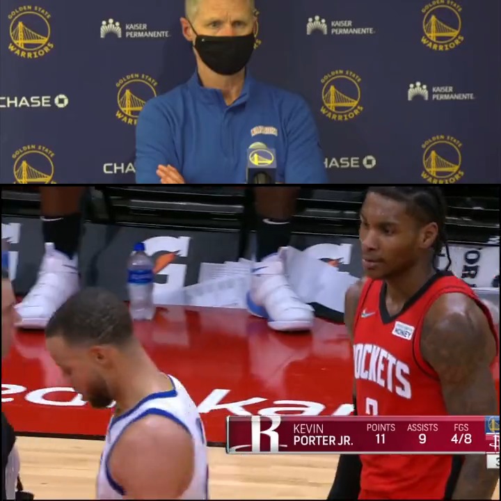 4 YEARS AGO TODAY Steph Curry scored 21 4th quarter points after this moment with KPJ "You just gotta know what you stepping into. You gotta know once you cross that line what Steph is gonna do."