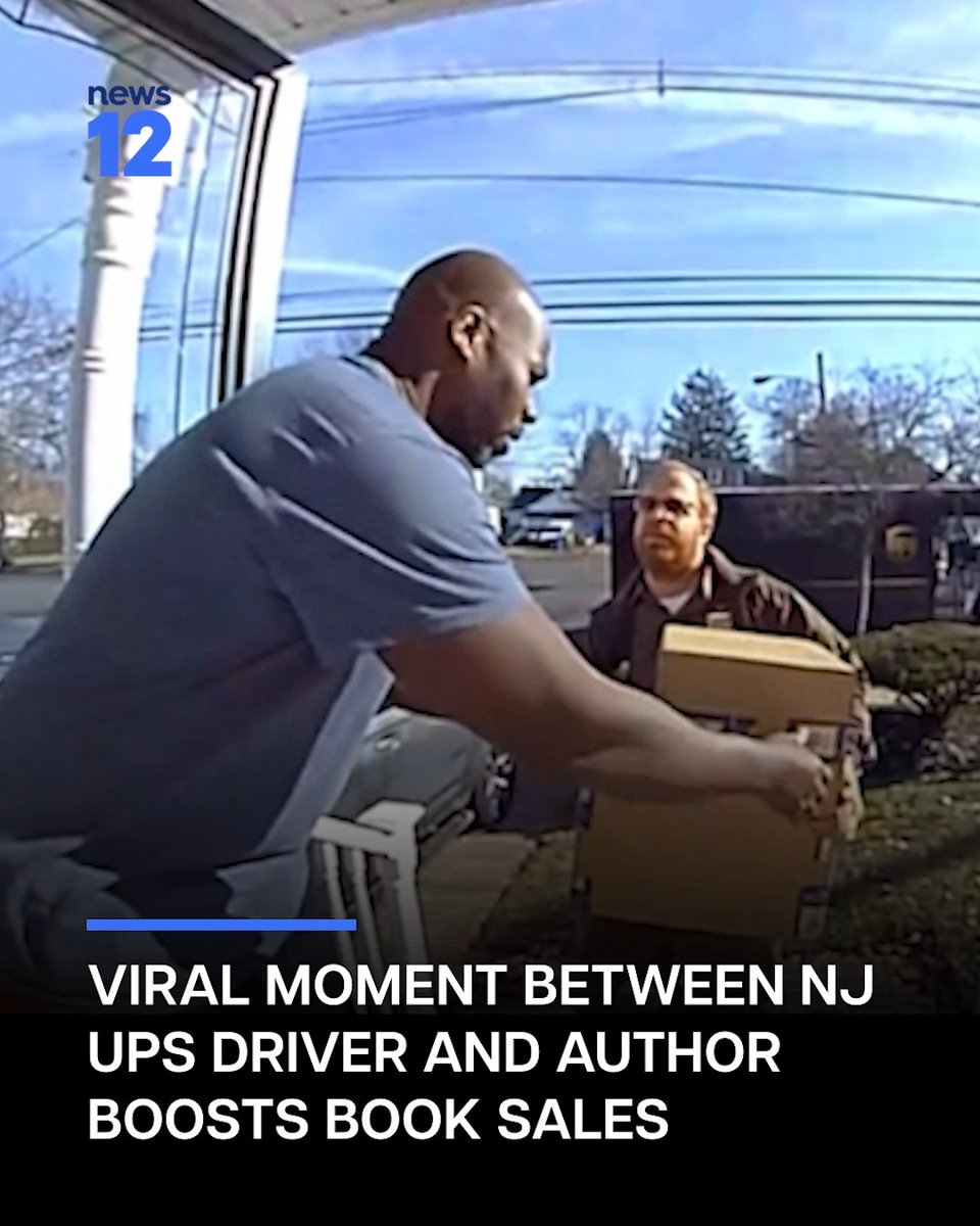 VIRAL VIDEO: A moment of kindness between a New Jersey UPS driver and a local author has gone viral. #News12 #KindnessInAction #UPSDriver #ViralMoment #BookSales #NewJersey #LocalNews #News