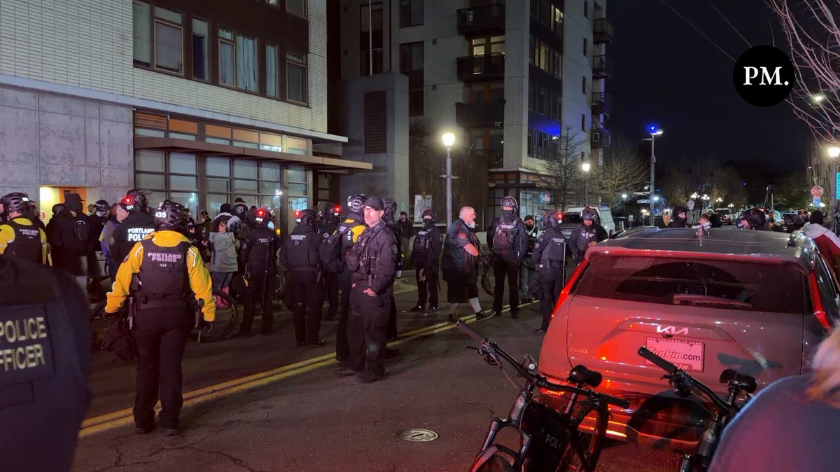 Witnesses told The Post Millennial that the alleged assailant is “Spider Mike,” a frequent anti-ICE protester known for wearing an “Antifa” jersey. He is currently being questioned by PPB.