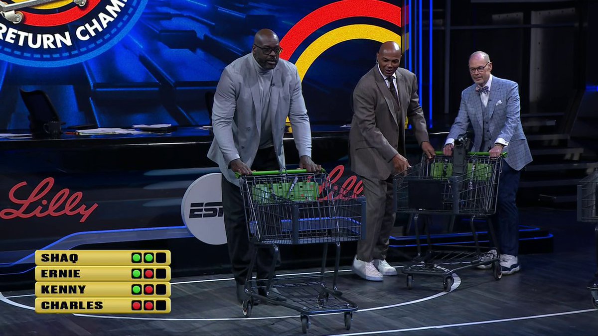 Get in, we're going shopping ๐ฅ๐ The Inside the NBA crew plays a fun game after Mavs-Rockets ๐