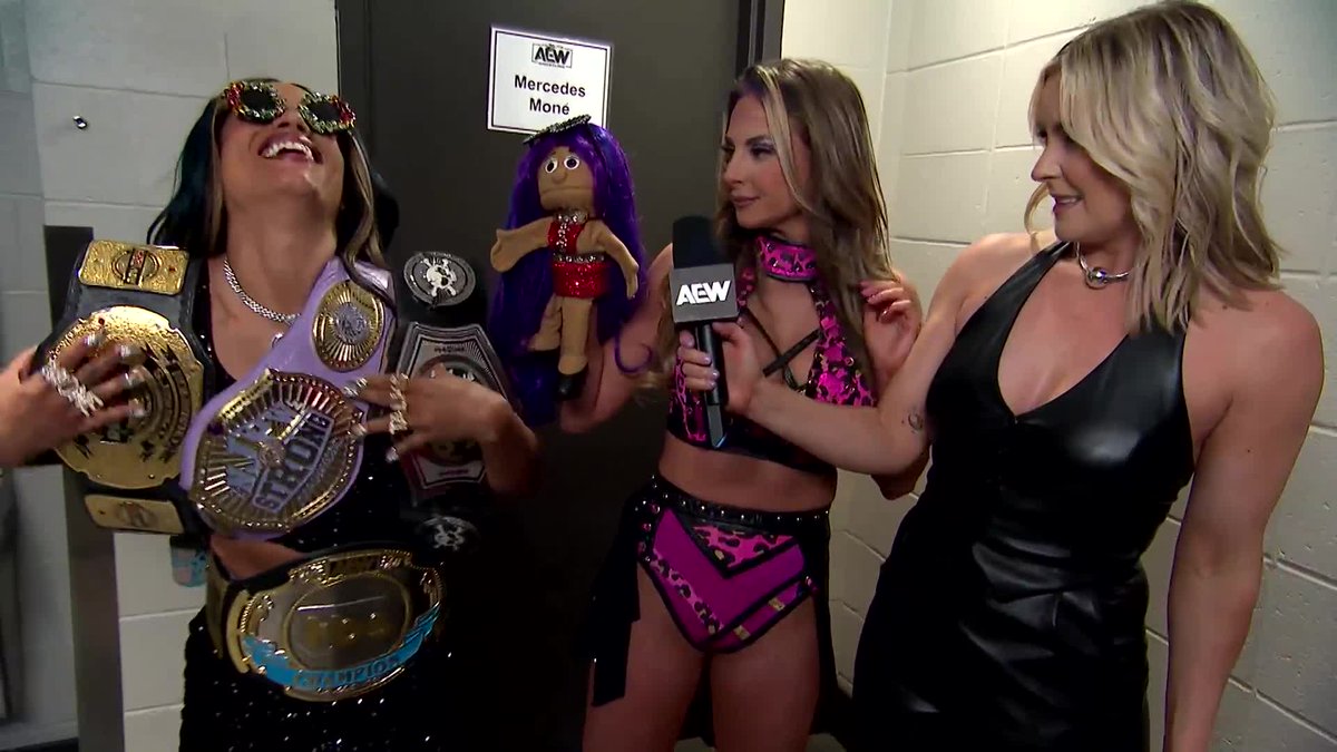 1 year ago today, Harley Cameron the Ventriloquist debuted MINI MONÉ puppet on AEW television. The ever talented Harley was so entertaining with this bit in all of 2025.