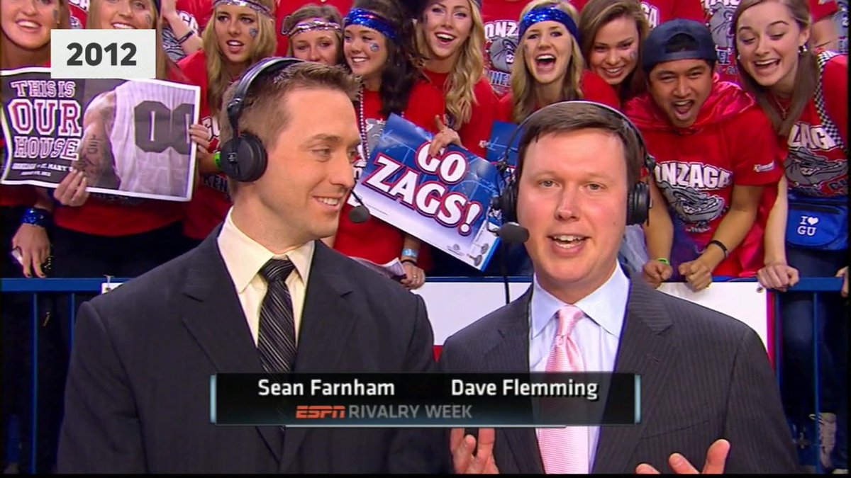 Late night Saint Mary's vs. Gonzaga matchups never fail 🥹 Sean Farnham and Dave Flemming have been on the call since 2011 for this rivalry ❤️