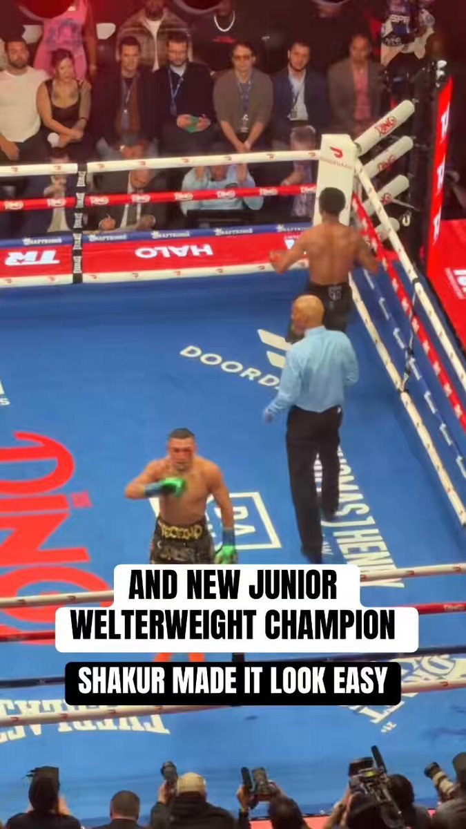 Shakur only dropped one round against Teofimo Lopez 🤯 #LopezStevenson