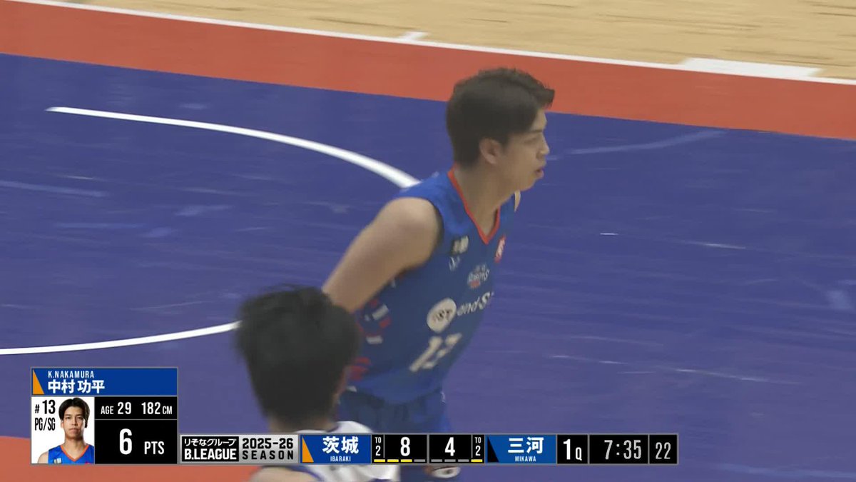試合開始早々、茨城#13 中村が連続スリー👌👌 中村功平 Kohei Nakamura 茨城ロボッツ 📡バスケットLIVEで生配信中 #Bリーグ #りそなグループ