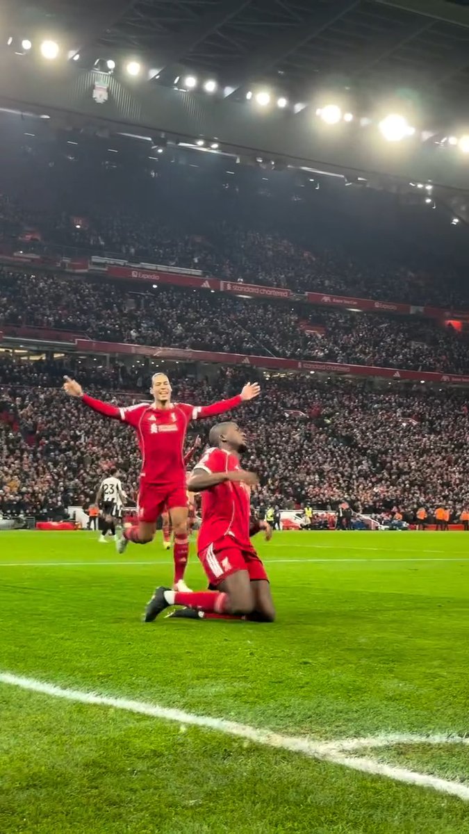 Alisson ran the full length of the pitch to embrace Konate after his goal, the Liverpool keeper also lost his father in 2021 🥹