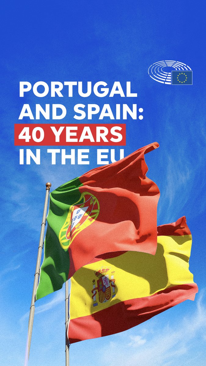 It's been 40 years since Spain and Portugal’s accession to the European Union 🇪🇺🇪🇸🇵🇹 This year, the European Parliament marked the anniversary with a formal sitting in plenary. Find out more: