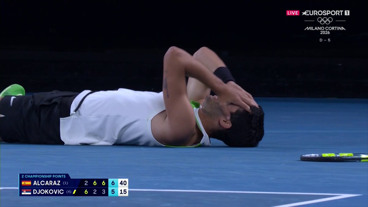 A primeira vez que Alcaraz vence o Australian Open e a primeira vez que Djokovic perde uma final do Australian Open. Um momento para a história!