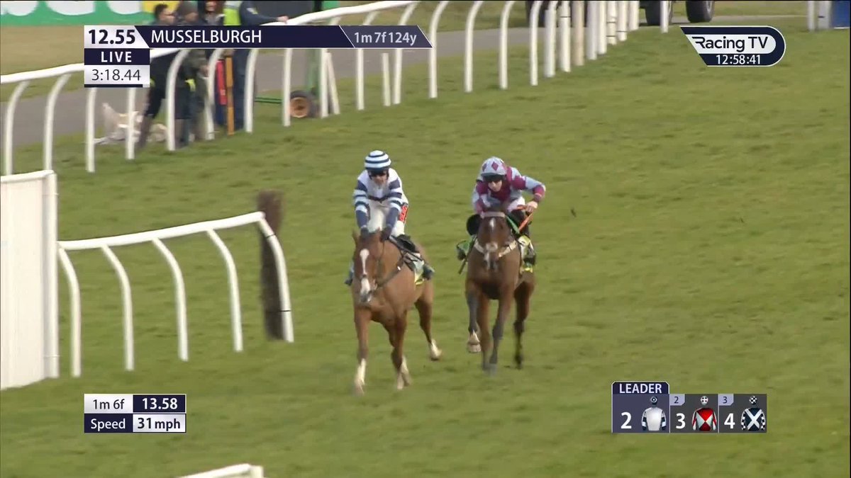Look away now, Mossy Fen Road backers 👀 Onlyforfrankie sweeps by the odds-on fav after the last to cause an upset in the Scottish Supreme Novices' Hurdle. Musselburgh Racecourse | bet365
