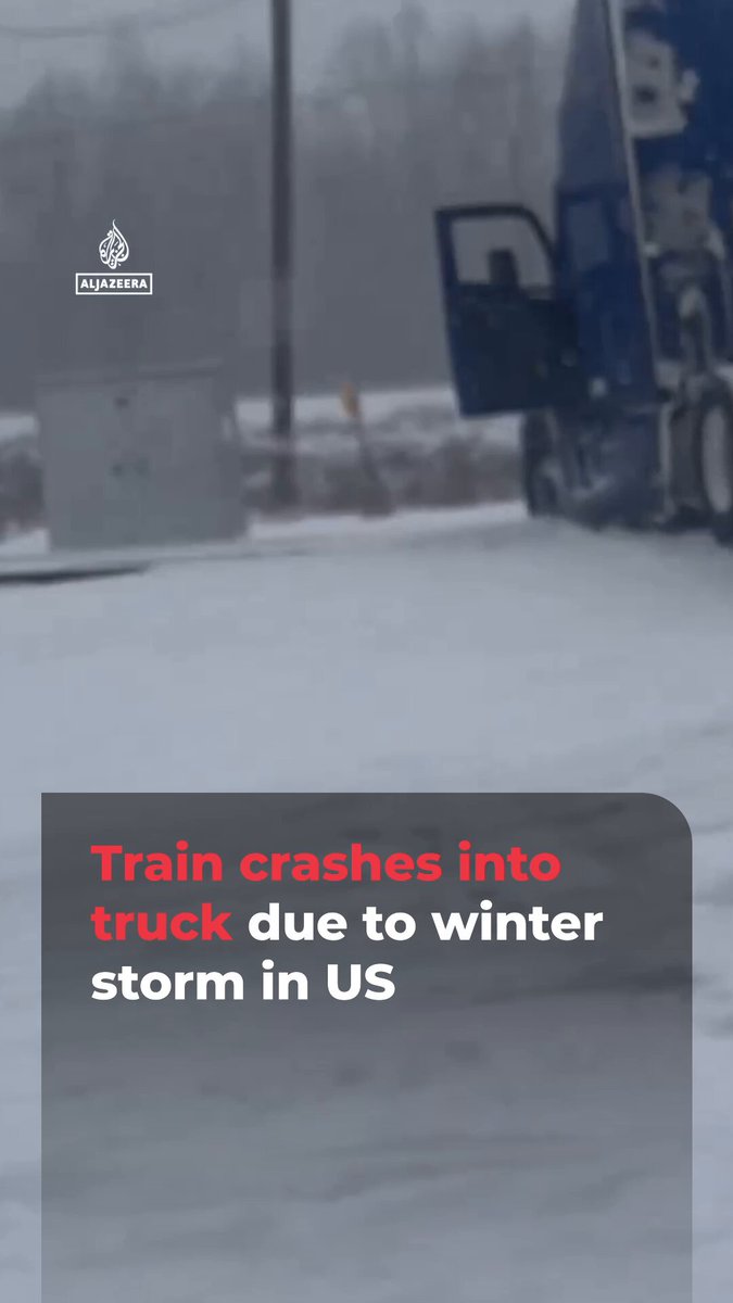 See the dramatic moment a train slammed into a truck that was stuck on the railroad during a winter storm in Gastonia, North Carolina. The truck driver had left his vehicle at the time of the collision and no fatalities were reported.