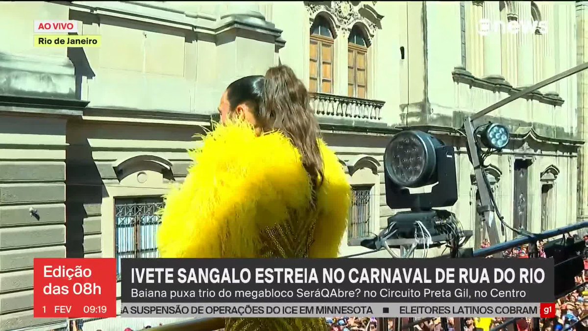 Com previsão de chuva, foliões do Rio de Janeiro são pegos de surpresa com um clima mais que agradável, Ivete Sangalo afirma “Esse Sol que nos ilumina hoje aqui é ela(Preta Gil)”. De emocionar 🥹💛