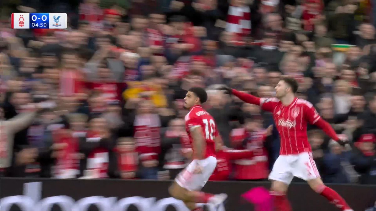 Morgan Gibbs-White pokes Nottingham Forest in front inside five minutes! 💨