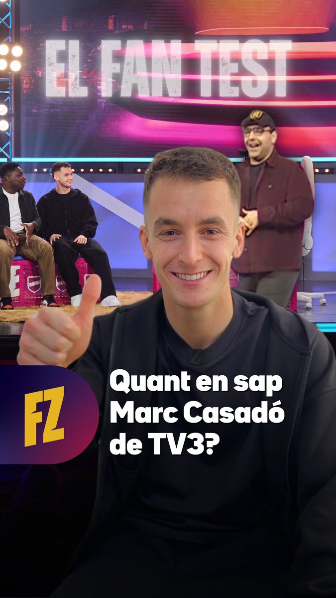 🔵🔴 Quina és la sèrie preferida de Marc Casadó? Quantes sintonies de TV3 és capaç d reconèixer? 🤔 No et perdis el SORPRENENT RESULTAT al "Fan Test" del #fanzone3cat