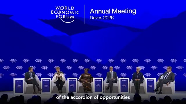 AI is a tsunami hitting the labor market. It will reshape jobs fast—creating new roles while disrupting others. We must help people adapt with the right skills and build guardrails that keep pace with this transformation. Full conversation at #WEF26 here: