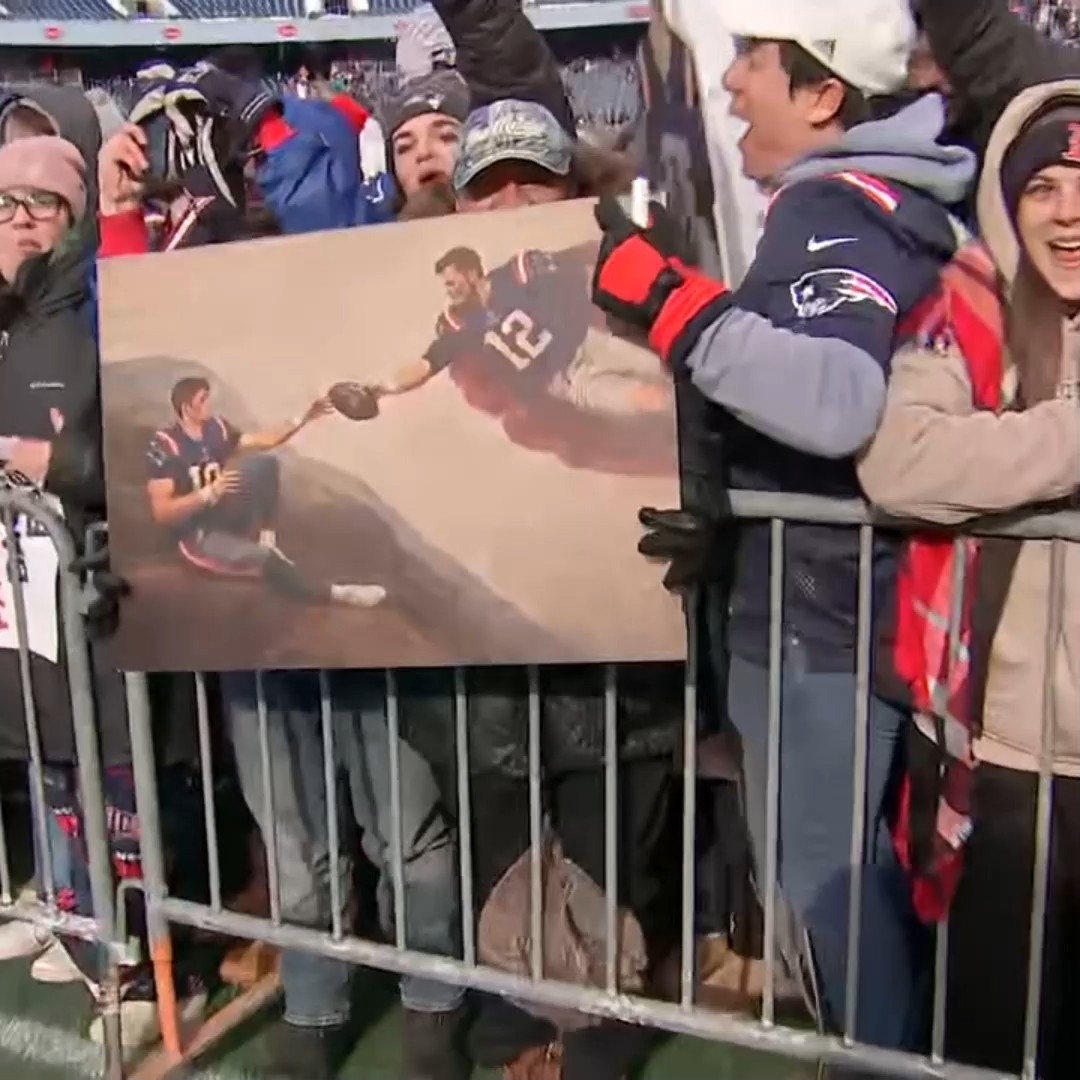 Pats fans braving the cold and bringing the heat 🔥❄️