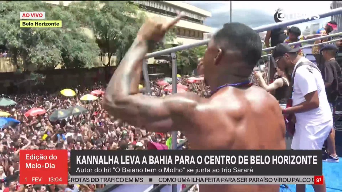 Kannalha leva "O baiana tem o molho" e outros hits para o carnaval de Belo Horizonte. ➡️ Assista à #GloboNews: #JornalGloboNews