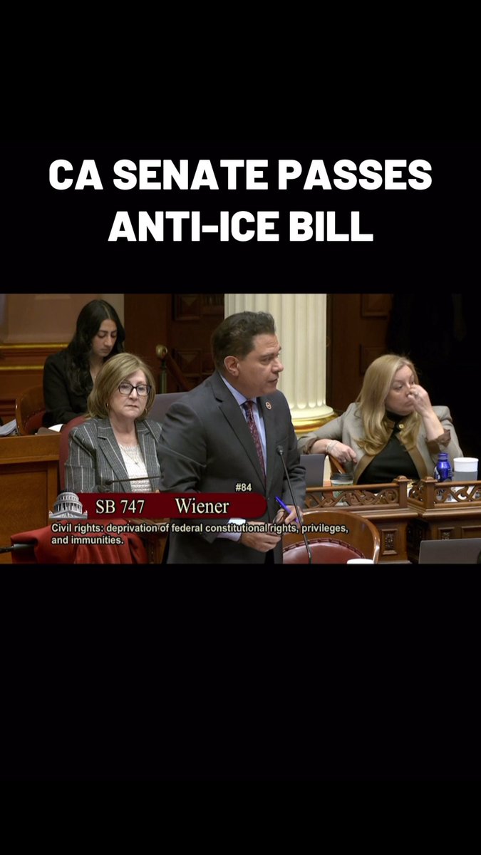 The CA Senate passed my bill, the No Kings Act, which will allow California residents to sue ICE and other federal officials for violating their rights. My hope is that other states will adopt this model. The American people are under attack, and we must protect them.