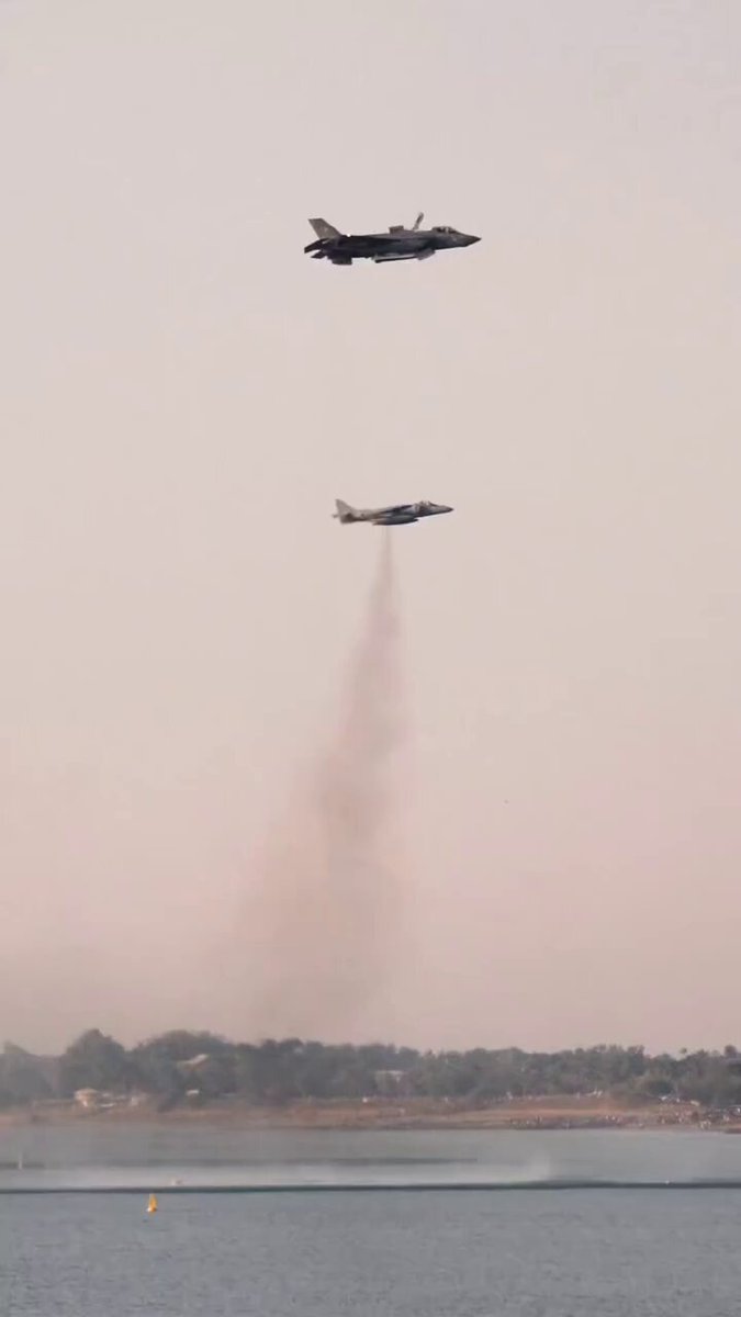 Father and son just hanging around - F35B and Harrier "VSTOLing"