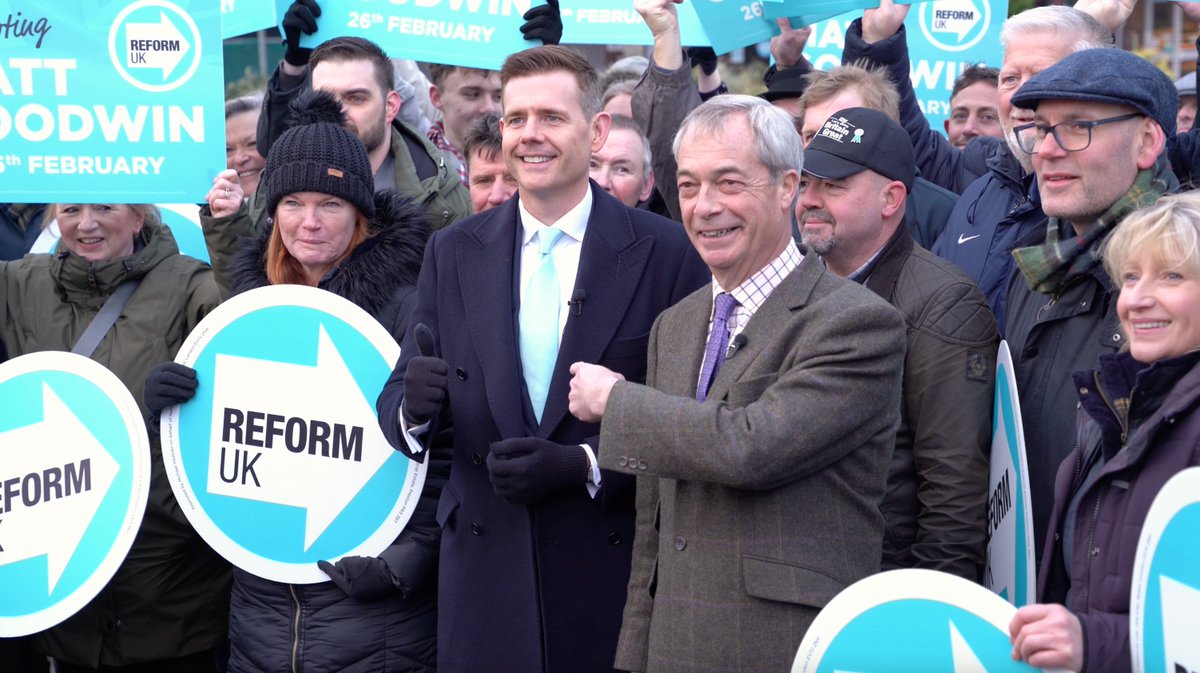 Earlier this week, Nigel Farage joined Matt Goodwin on the campaign trail in Gorton & Denton. Vote Reform, get Starmer out. ✅