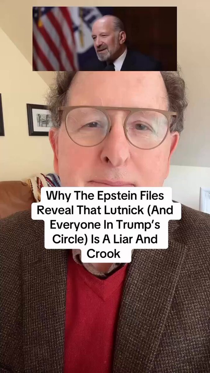 Howard Lutnick sat with a straight face during an interview &amp; lied his Azz off saying how disgusting Jeffrey Epstein was &amp; how he wanted nothing to do with him in 2005,but then according to the Epstein files he had drinks with him in 2011 &amp; allegedly went to his island in 2012!