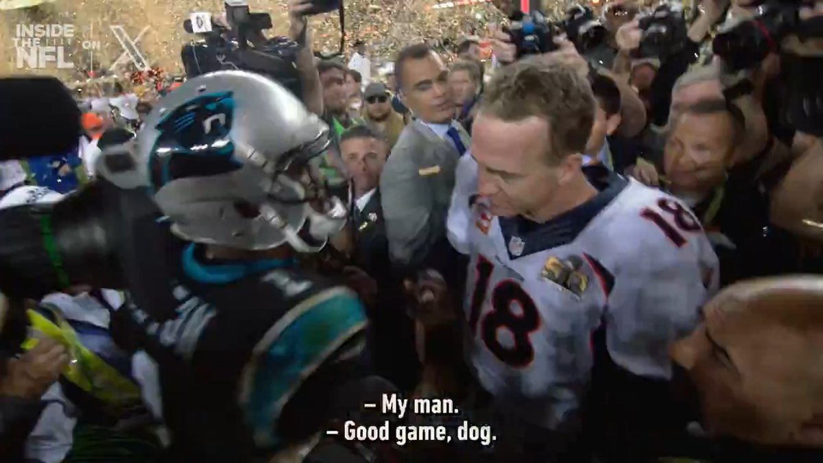 A perfect ending to a legendary career 👏 The moments after Peyton Manning won Super Bowl 50 - his last game ever. Inside the NFL's Top 60 SB Mic'd Up Moments on X
