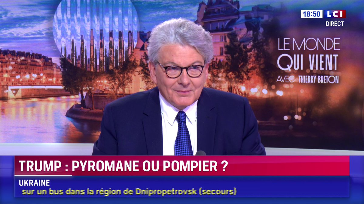 Iran et déploiement de l'armada américaine : "Avec un tel déploiement aujourd'hui, il va évidemment se passer des choses sans doute extrêmement violentes et fortes", Thierry Breton qui ajoute que Donald Trump "a beaucoup de raisons d'intervenir" ▶️ Darius Rochebin