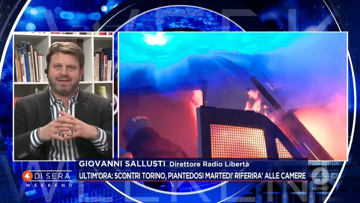 "Abbiamo visto in azione l'unico squadrismo che esiste oggi: lo squadrismo rosso" Giovanni Sallusti a #4disera Weekend
