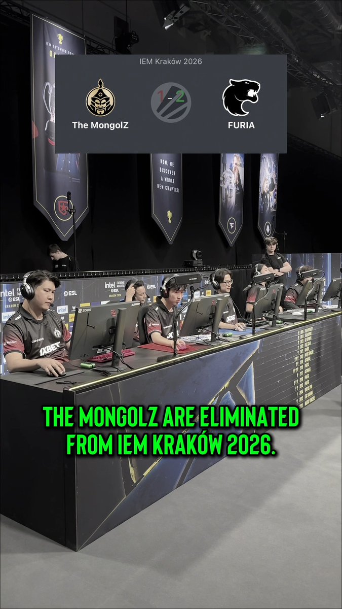 It's the end of the line for The MongolZ at #IEM Kraków 2026 🥹