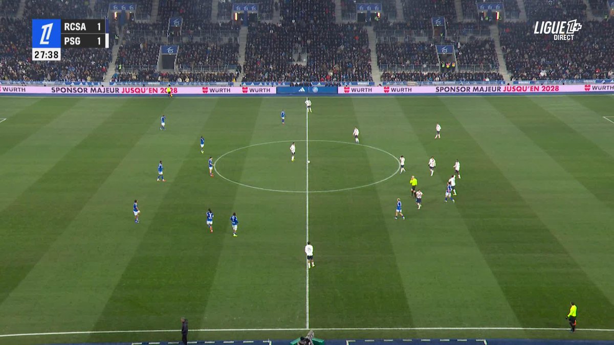 Action de grande classe du Racing Club de Strasbourg Alsace qui répond déjà au PSG❗ Êtes-vous vraiment prêts pour ce match ? 🍿