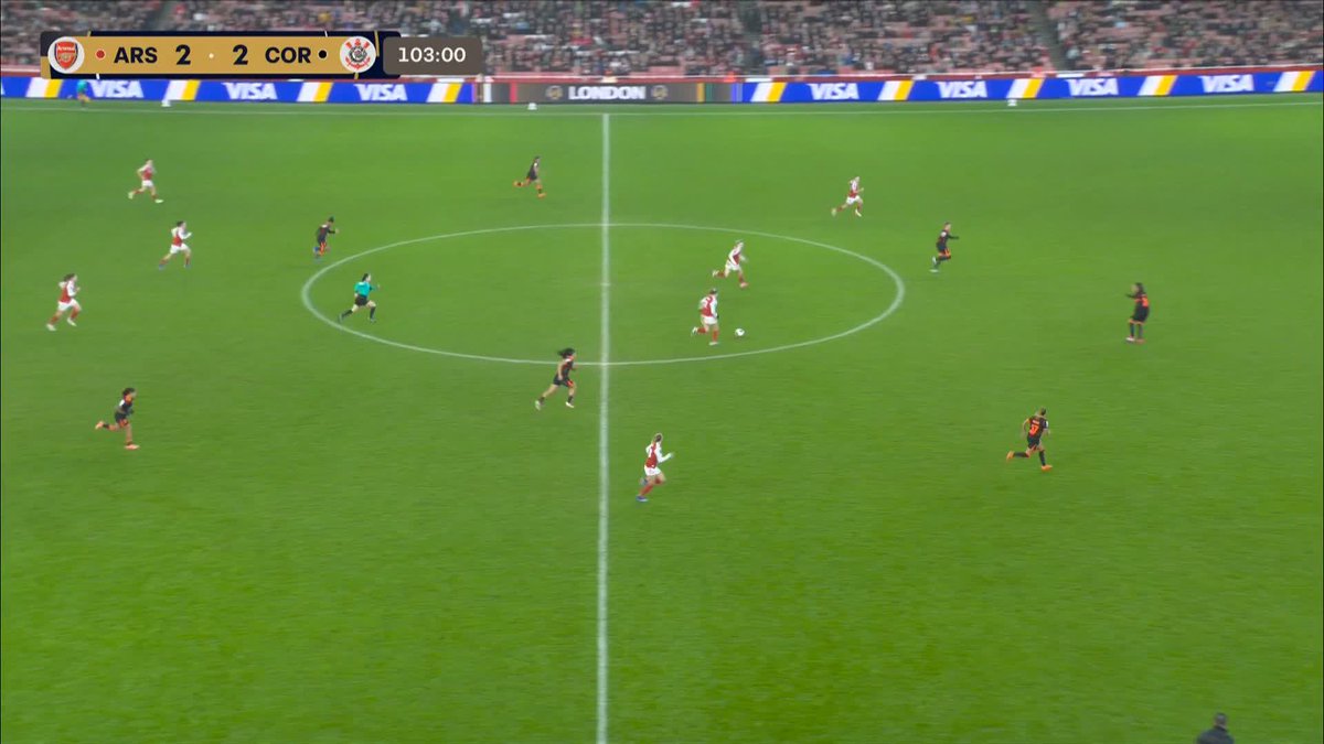Arsenal go ahead for the third time in the Women’s Champions Cup final in extra-time… ✅