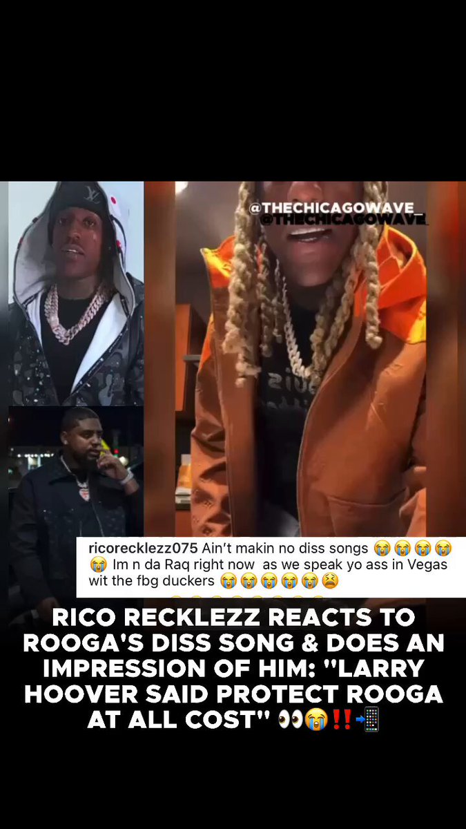 #RicoRecklezz reacts to #Rooga mentioning him in his “Fed Up” diss track + does an impression of him 😅📲