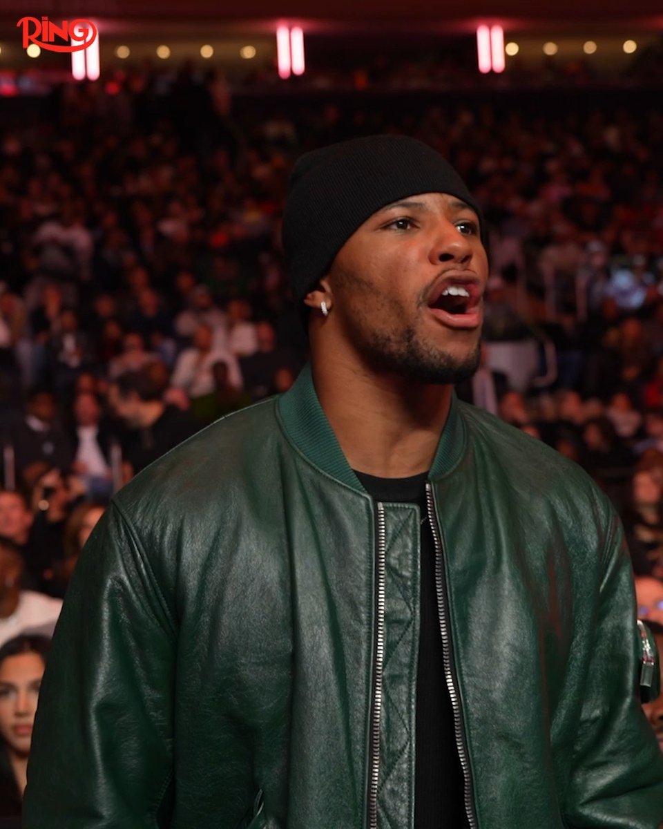🗣️ "HE CAN'T F*** WITH YOU" Saquon Barkley and Karl-Anthony Towns were HYPED watching Shakur Stevenson's masterclass 😤 The Ring VI | Exclusively on DAZN 🥊