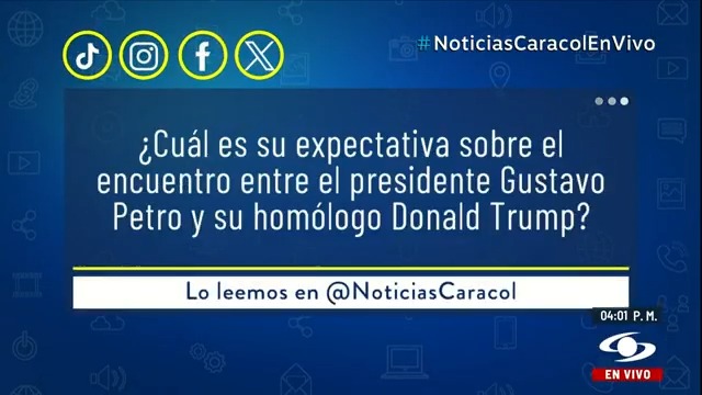 ¿Cuál es su expectativa sobre el encuentro entre el presidente Gustavo Petro y su homólogo Donald Trump? Lo leemos en Noticias Caracol