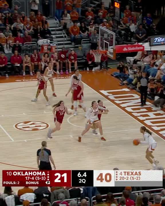 A 55-FOOT HALFTIME BUZZER-BEATER FOR OKLAHOMA 😮 🍿 No. 10 Oklahoma vs. No. 4 Texas on ABC and the ESPN App